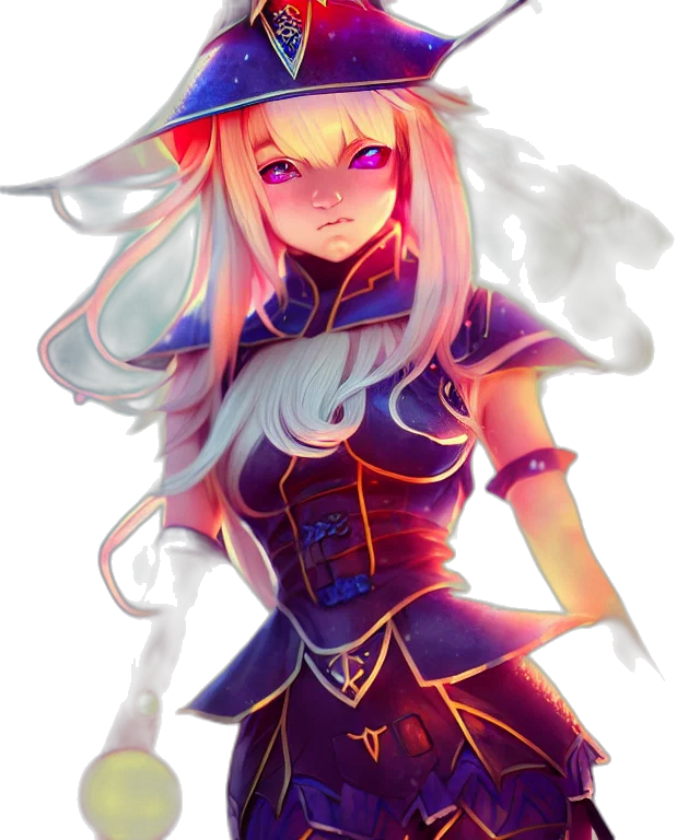 staff, hat, dragon, dress transparent PNG cut-out