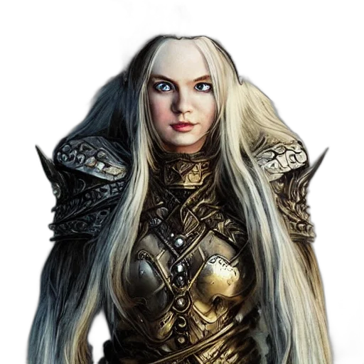 dragon, hair, face, staff transparent PNG cut-out