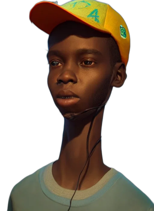 face, hat, creature, staff transparent PNG cut-out