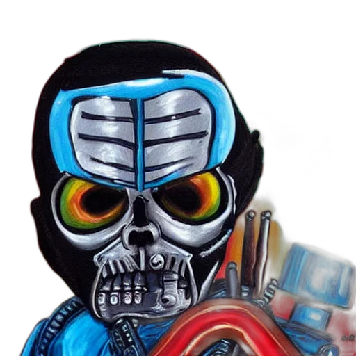 robot, mask, concept art, comic book art transparent PNG cut-out