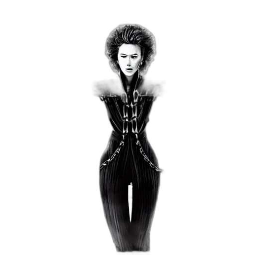 jacket, dress, hair, photorealistic transparent PNG cut-out