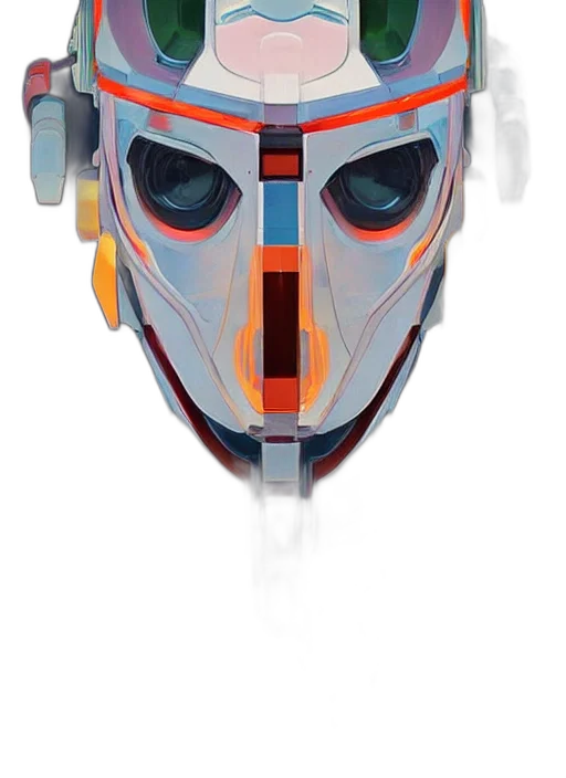 mask, robot, face, concept art transparent PNG cut-out