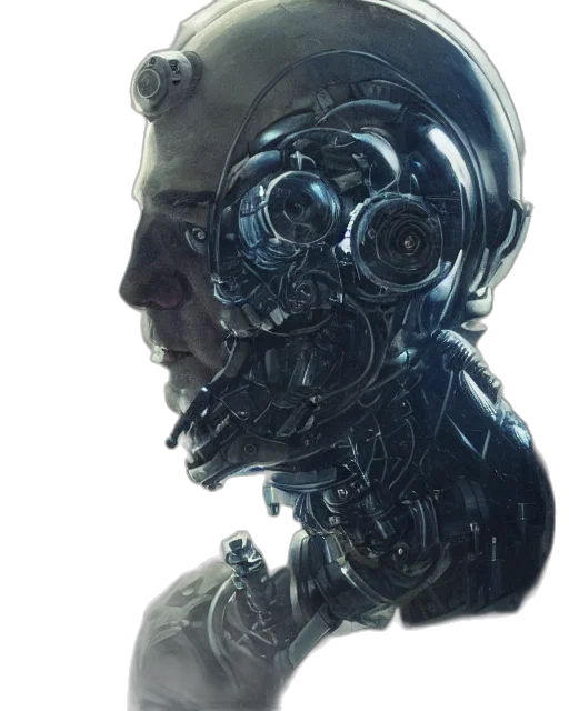 robot, face, mask, creature transparent PNG cut-out