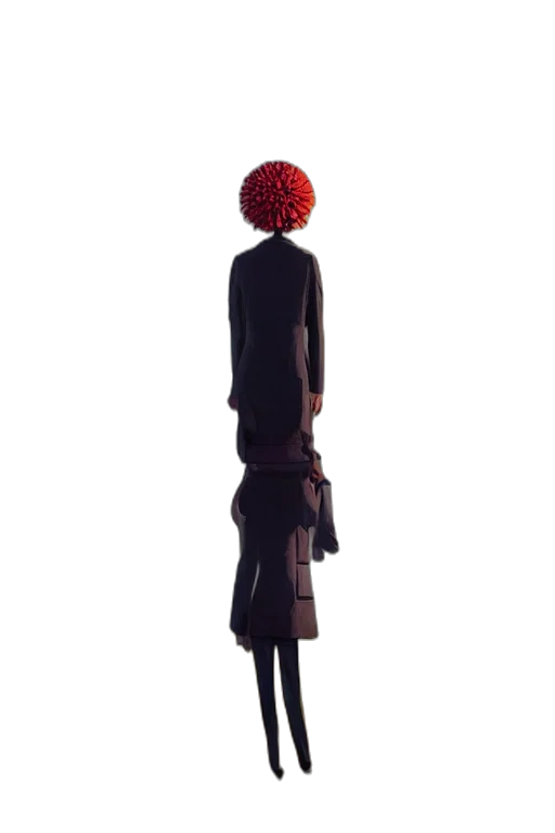 dress, jacket, staff, umbrella transparent PNG cut-out