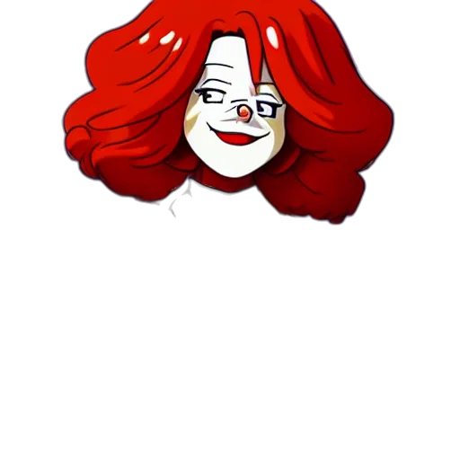 hair, staff, face, crown transparent PNG cut-out