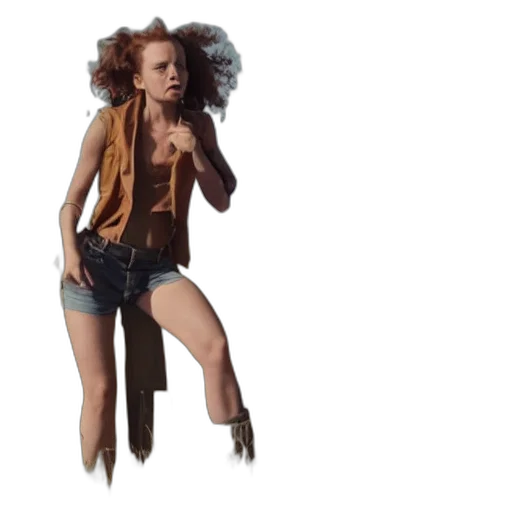 hair, jacket, concept art, 3d render transparent PNG cut-out