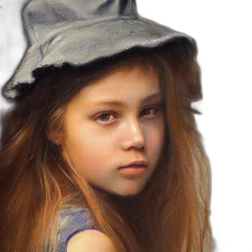 hat, face, hair, dress transparent PNG cut-out