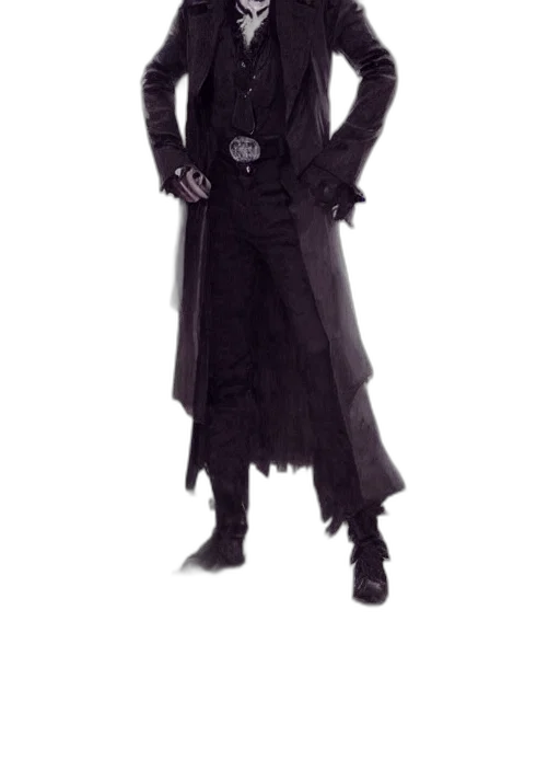 jacket, staff, mask, creature transparent PNG cut-out
