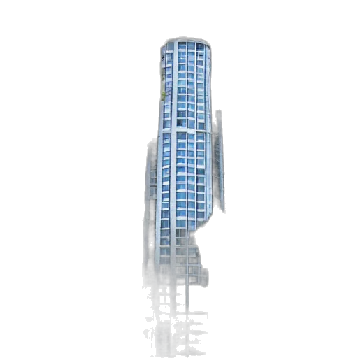 building, umbrella, 3d render, concept art transparent PNG cut-out