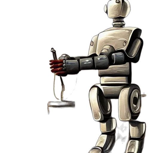 robot, staff, weapon, concept art transparent PNG cut-out