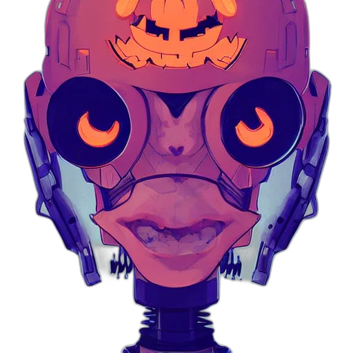 robot, mask, face, creature transparent PNG cut-out