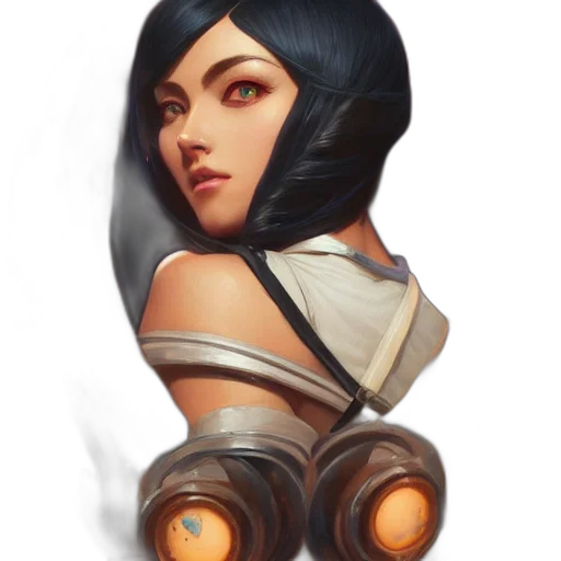 robot, face, staff, weapon transparent PNG cut-out