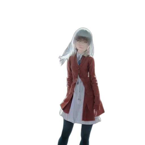 jacket, dress, hat, staff transparent PNG cut-out