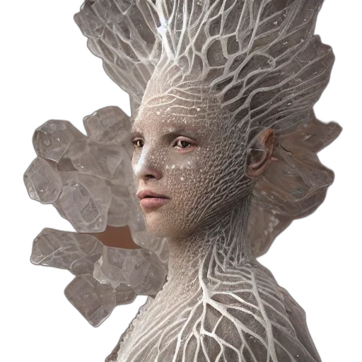 creature, crown, hair, face transparent PNG cut-out
