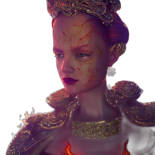 crown, jewelry, face, robot transparent PNG cut-out