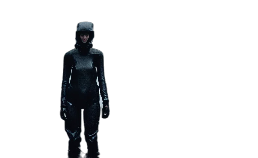 robot, jacket, mask, creature transparent PNG cut-out