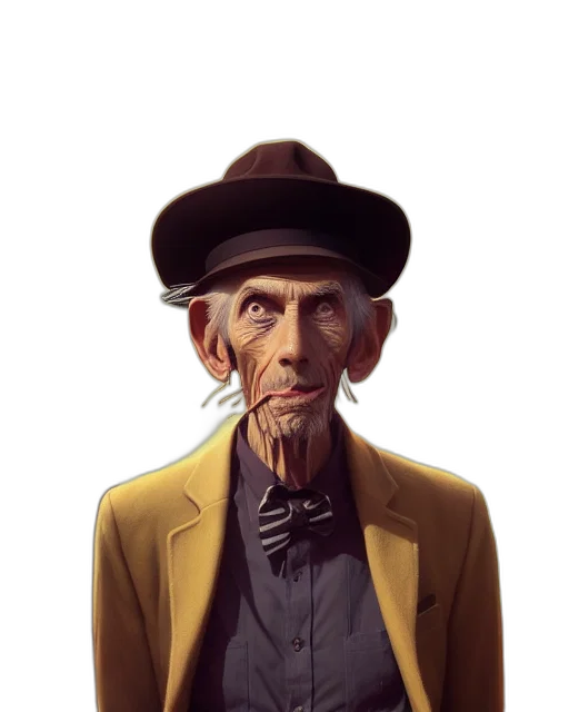 hat, face, staff, jacket transparent PNG cut-out