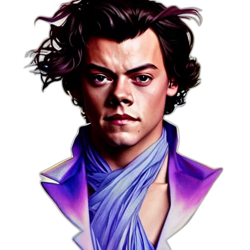 hair, jacket, flower, face transparent PNG cut-out