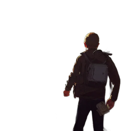 jacket, robot, weapon, creature transparent PNG cut-out