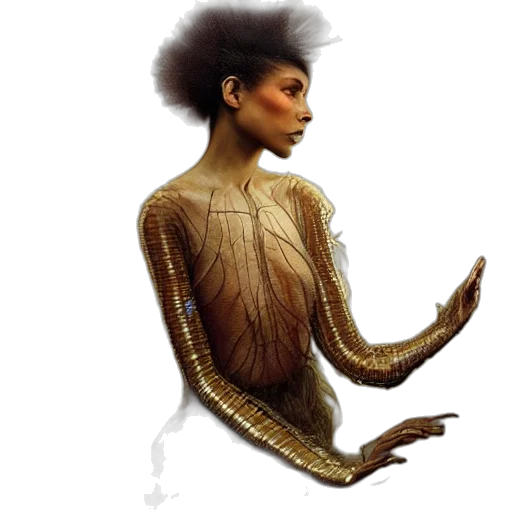 hair, dress, creature, jewelry transparent PNG cut-out
