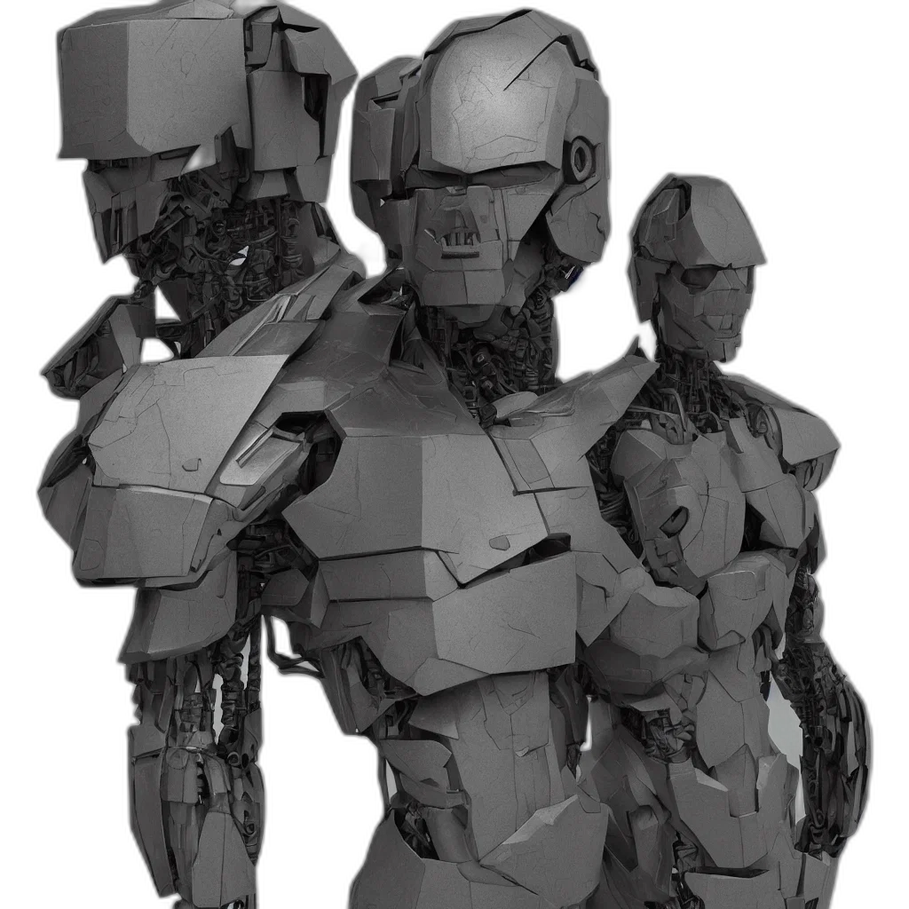 robot, jacket, concept art, 3d render transparent PNG cut-out