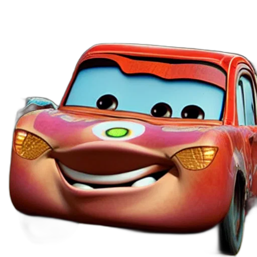 car, face, animal, 3d render transparent PNG cut-out