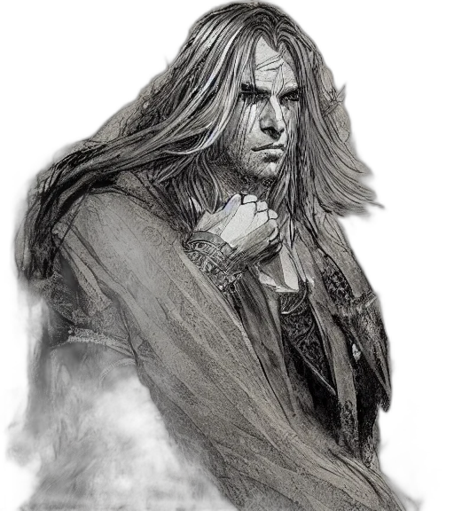 face, hair, fantasy art, pencil sketch transparent PNG cut-out