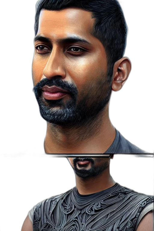 face, mask, hair, staff transparent PNG cut-out