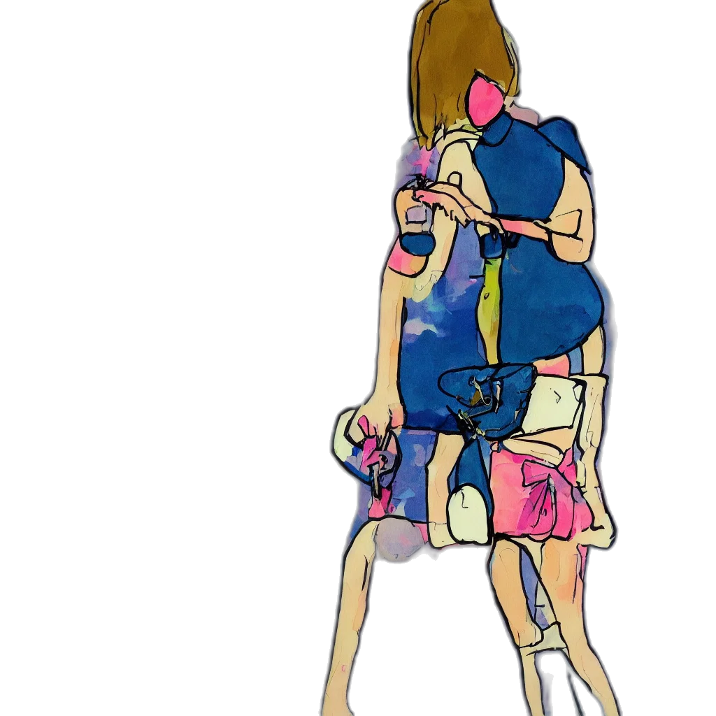 dress, jacket, umbrella, cartoon transparent PNG cut-out