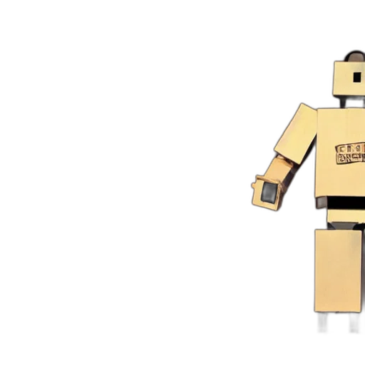 robot, 3d render, pixel art, concept art transparent PNG cut-out