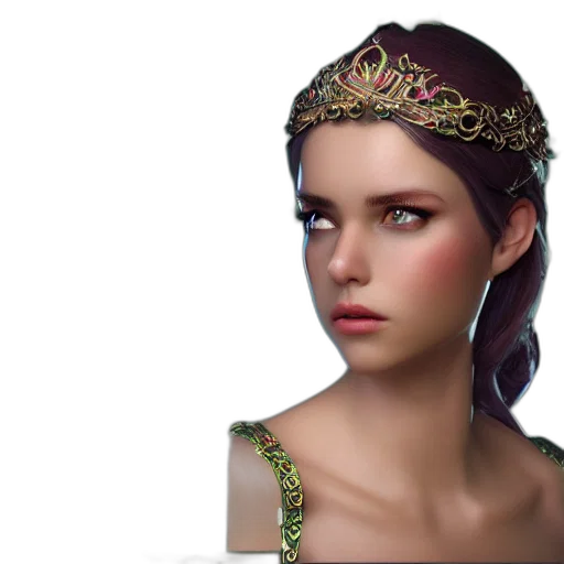 crown, jewelry, face, photorealistic transparent PNG cut-out
