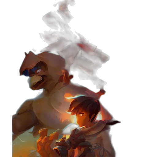 dragon, mask, staff, concept art transparent PNG cut-out
