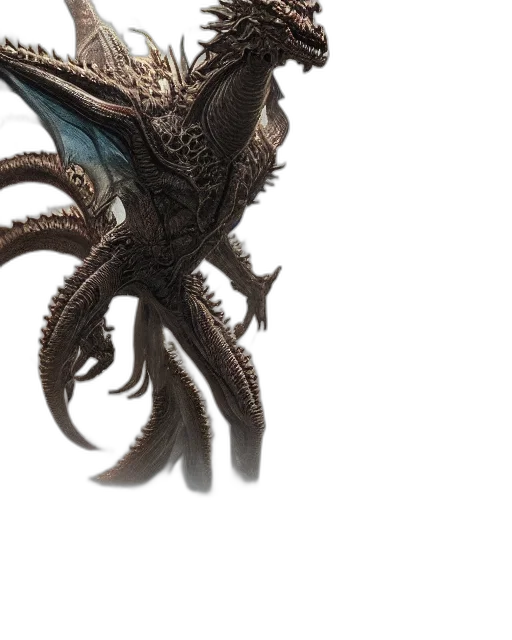 dragon, creature, staff, crown transparent PNG cut-out