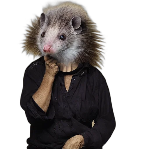animal, creature, jacket, hat transparent PNG cut-out