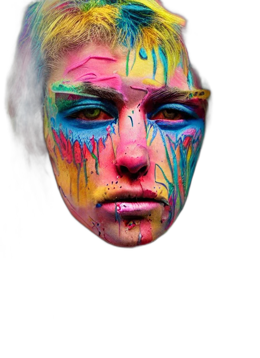 mask, face, hair, jewelry transparent PNG cut-out