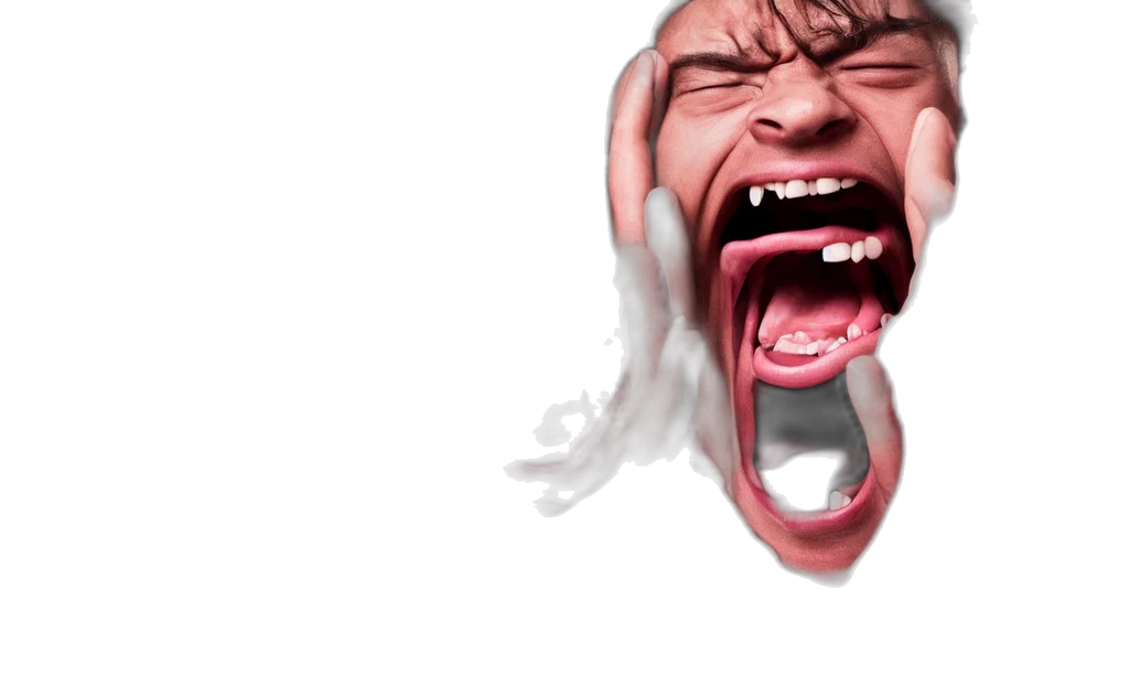 face, mask, creature, photorealistic transparent PNG cut-out