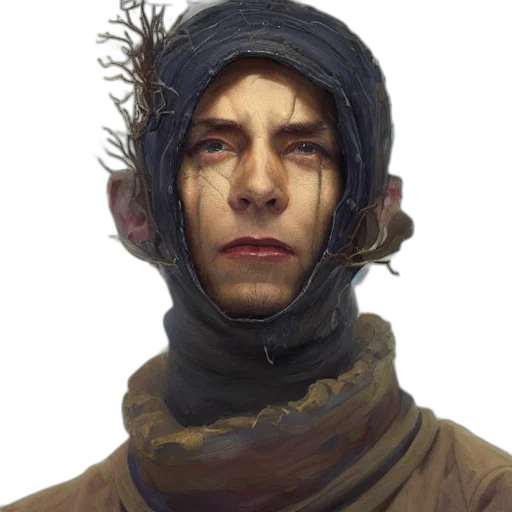 face, staff, hat, mask transparent PNG cut-out
