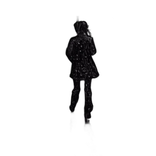 jacket, dress, staff, umbrella transparent PNG cut-out