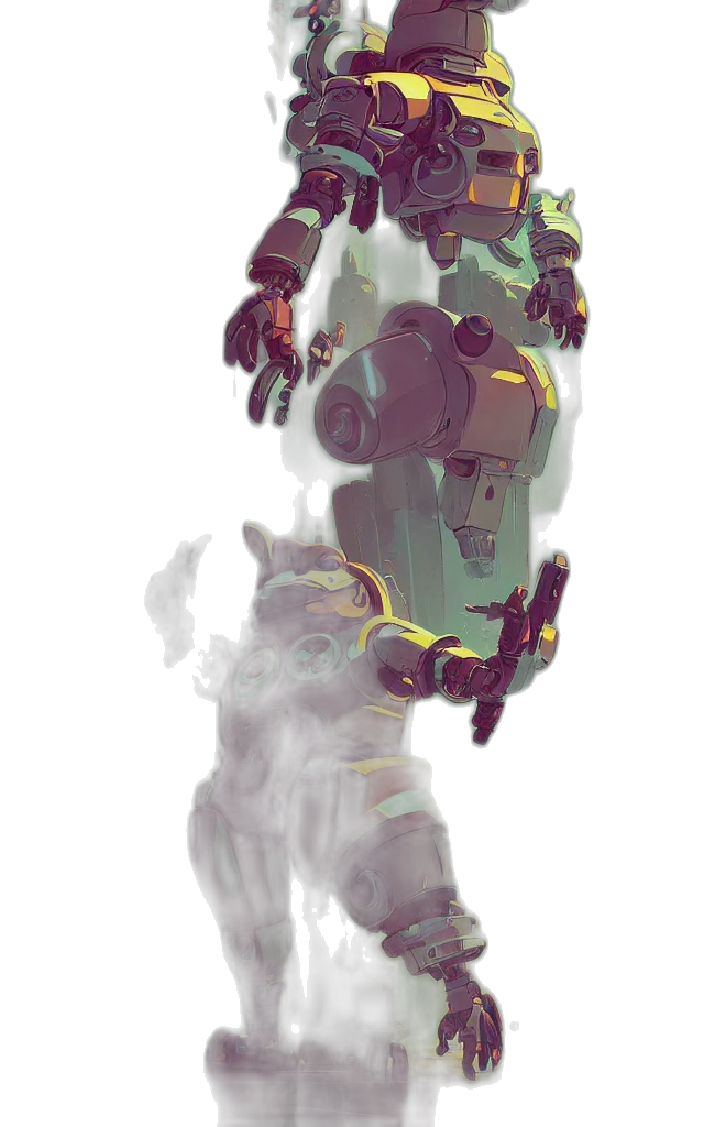 robot, weapon, creature, mask transparent PNG cut-out