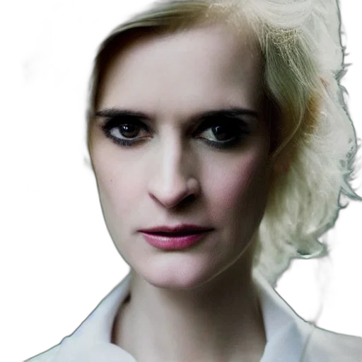 face, hair, photorealistic, albino transparent PNG cut-out