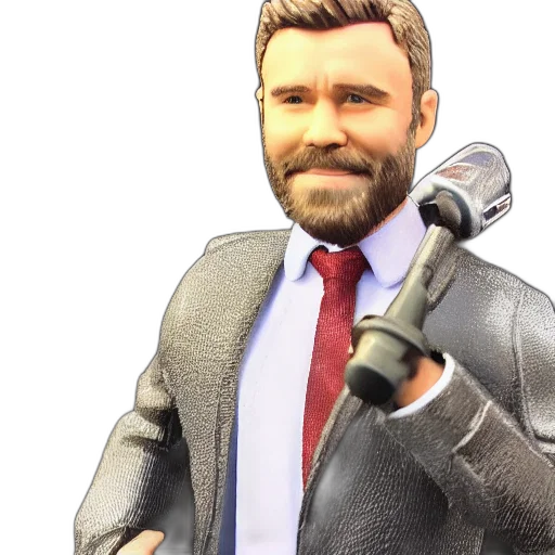 staff, jacket, weapon, 3d render transparent PNG cut-out