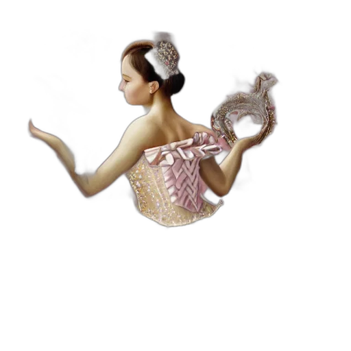 dress, jewelry, staff, crown transparent PNG cut-out