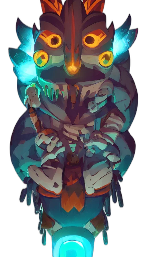 mask, creature, robot, staff transparent PNG cut-out