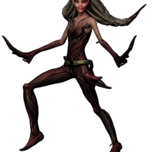 creature, staff, hair, concept art transparent PNG cut-out