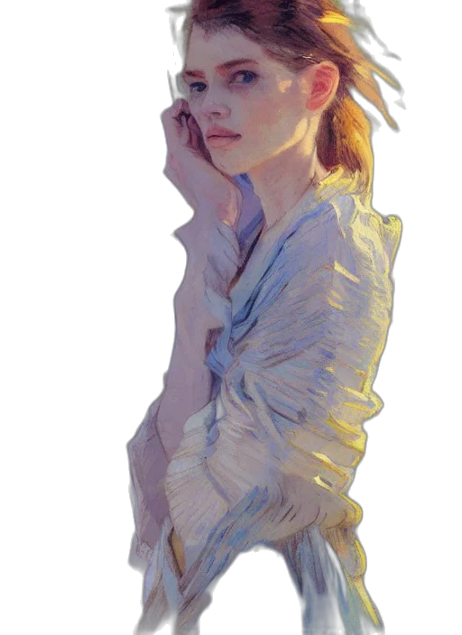jacket, dress, face, hat transparent PNG cut-out
