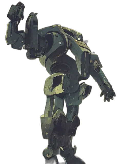robot, weapon, staff, concept art transparent PNG cut-out