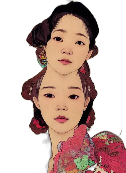 face, photorealistic, oil painting, cartoon transparent PNG cut-out