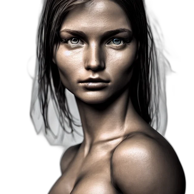 face, robot, hair, mask transparent PNG cut-out