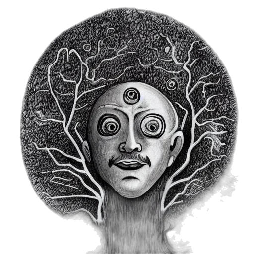 mask, face, hair, creature transparent PNG cut-out