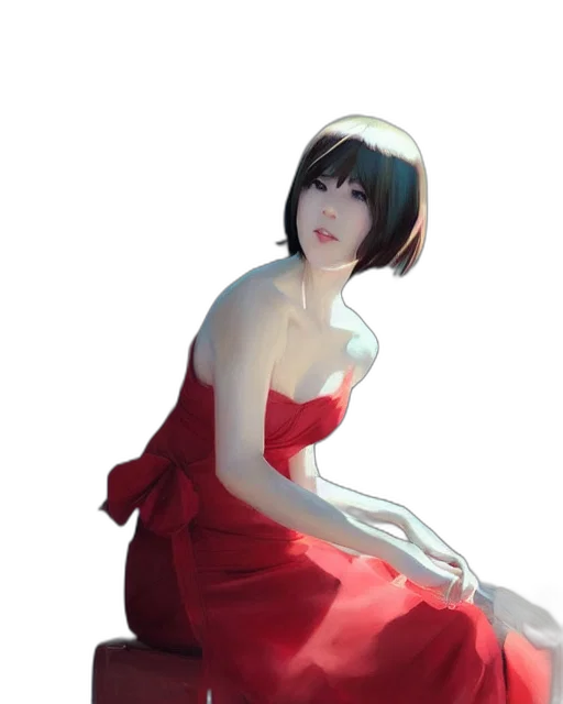 dress, robot, crown, flower transparent PNG cut-out